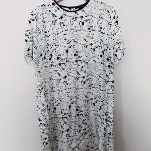 black and white dress